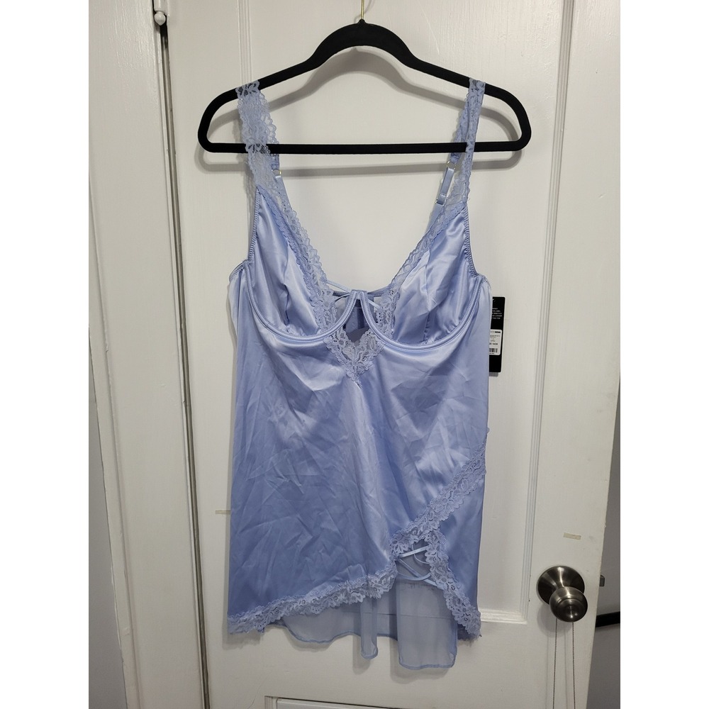 Nwt fashion Nova baby blue underwire lingerie / chemise 1x/2x‎